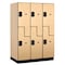 Salsbury Industries 2 Tier 'S' Designer Locker, 54"Wx76"Hx24"D, 6 Door, Maple 18-27364MAP - alternate 1